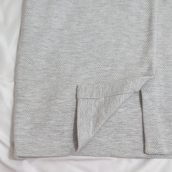 Banana Republic Herringbone Cap Sleeve Dress, Color Gray Size 6 - Picture 8 of 14